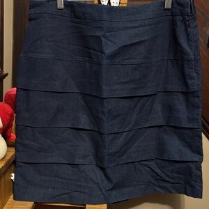 Dressbarn Dark Blue Layered Mini Skirt